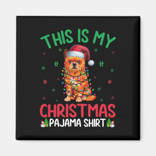 Ugly Xmas Tree Santa Brussels Griffon Dog Christma Magnet