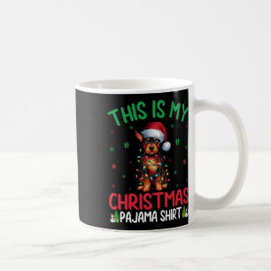 Ugly Xmas Tree Santa Miniature Pinscher Dog Christ Coffee Mug