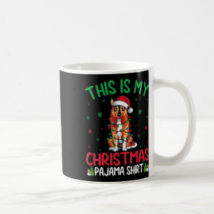 Ugly Xmas Tree Santa Norwegian Elkhound Dog Christ Coffee Mug