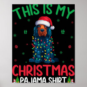 Ugly Xmas Tree Santa Portuguese Water Dog Christma Poster