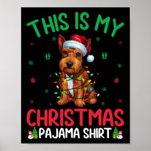 Ugly Xmas Tree Santa Scottish Terrier Dog Christma Poster