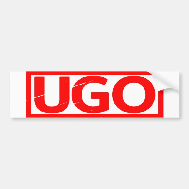 Ugo Stamp Bumper Sticker (Front)