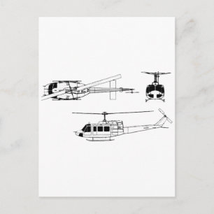 UH1 Huey Blueprint (Iriquois) Postcard