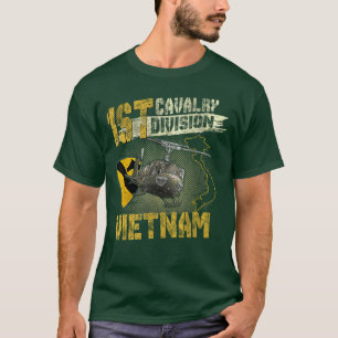 UH1 Huey Helicopter 1st Cavalry Division Vietnam V T-Shirt