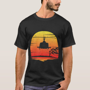 UH1 Huey Retro Helicopter Vintage Style Vietnam Ch T-Shirt