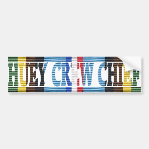 UH-1 Huey Crew Chief AFEM Ribbon Bumper Sticker