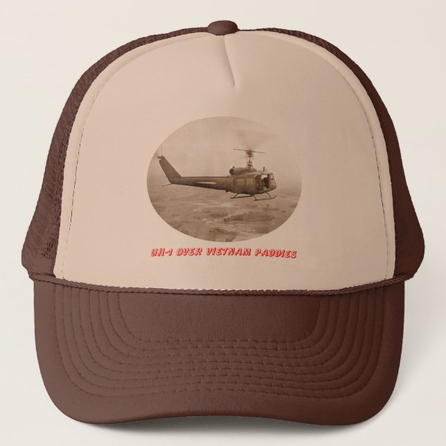 UH-1 over vietnam paddies Trucker Hat (Front)