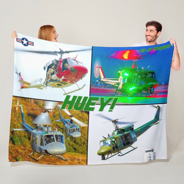 UH-1N IROQUOIS "HUEY" FLEECE BLANKET (In Situ)