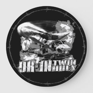 UH-1N Twin Huey Large Clock