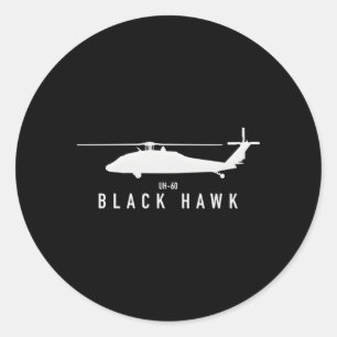 Uh-60 Black Hawk Classic Round Sticker