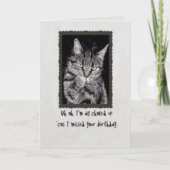 Uh Oh, Belated Birthday Card (Front)