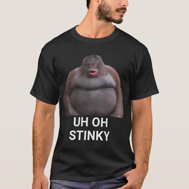 Uh Oh Stinky Poop Dank Memes Le Monke T-Shirt (Front)