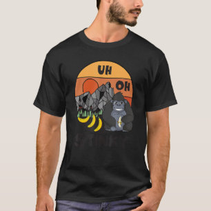 Uh Oh Stinky Poop For Men Women Cute Monkey Ret T-Shirt
