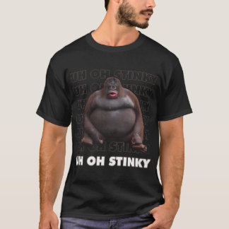 Uh Oh Stinky Poop Meme Monkey T-Shirt