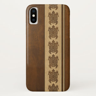 Uhane Honu Faux Wood Hawaiian Turtle iPhone X Case