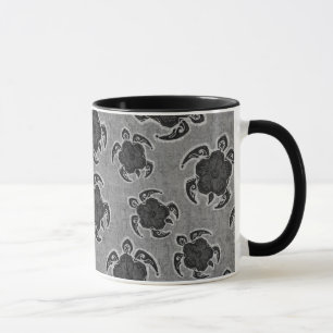 Uhane Honu Hibiscus Batik Hawaiian Turtle Mug
