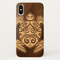 Uhane u’i Honu Faux Wood Hawaiian Turtle