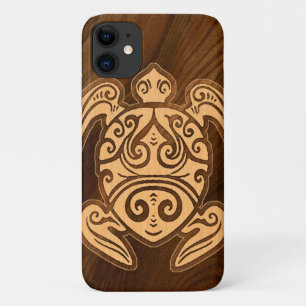 Uhane u’i Honu Faux Wood Hawaiian Turtle iPhone 11 Case