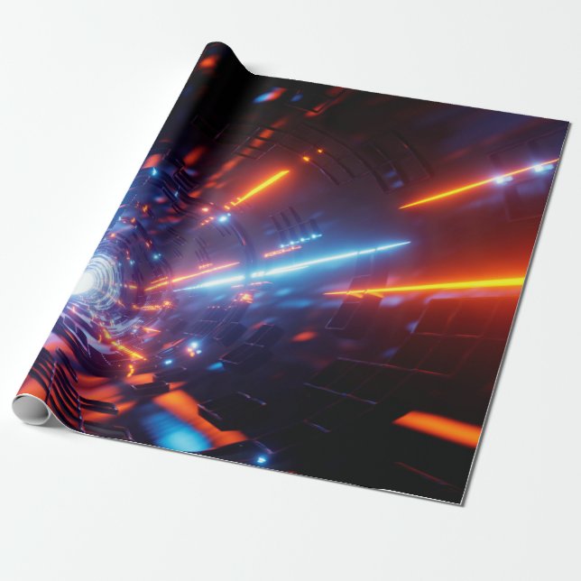 Uhd wallpaper laser light design wrapping paper (Unrolled)