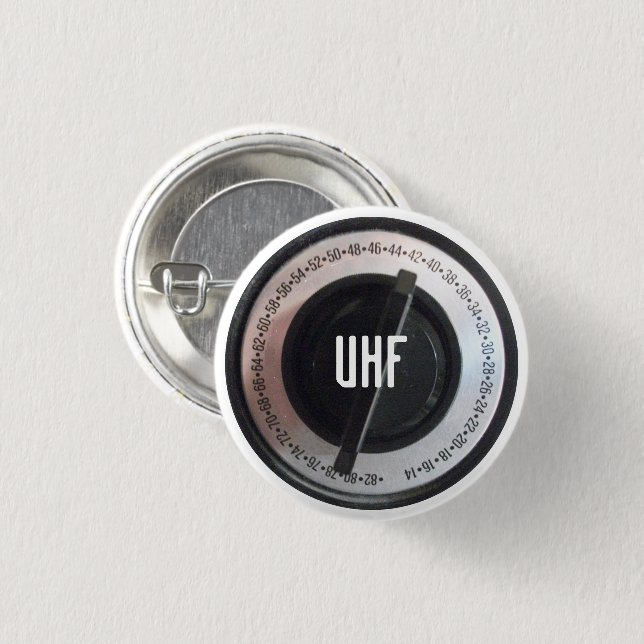 UHF Dial 3 Cm Round Badge (Front & Back)