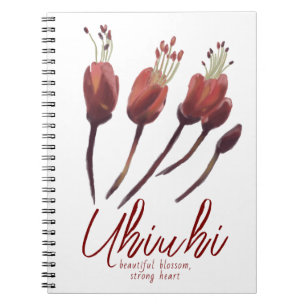 Uhiuhi Blossom Rare Native Hawaiian Elegant Floral Notebook
