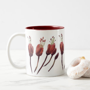 Uhiuhi Blossom Rare Native Hawaiian Elegant Floral Two-Tone Coffee Mug