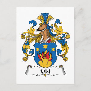 Uhl Family Crest Postcard