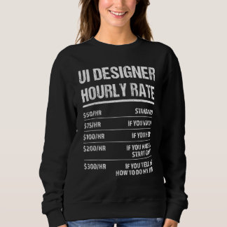 ui designer Hourly Rate Sweatshirt