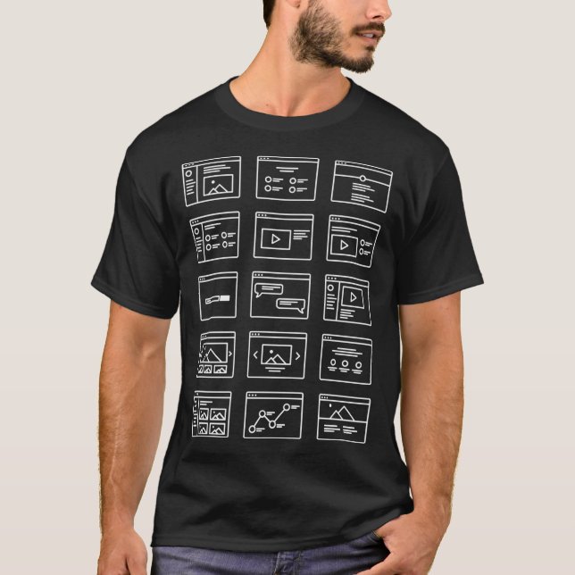 Ui Ux Wireframe T T-Shirt (Front)