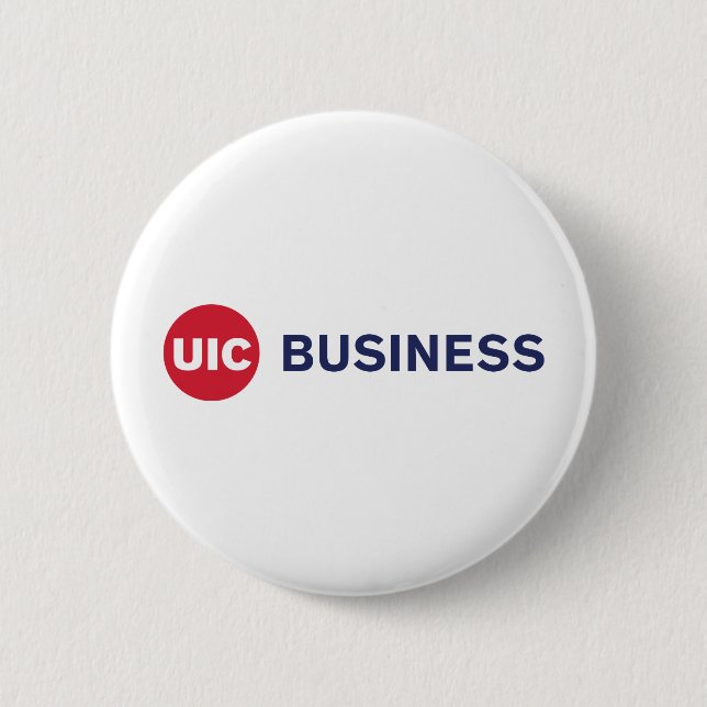  UIC Business  6 Cm Round Badge (Front)
