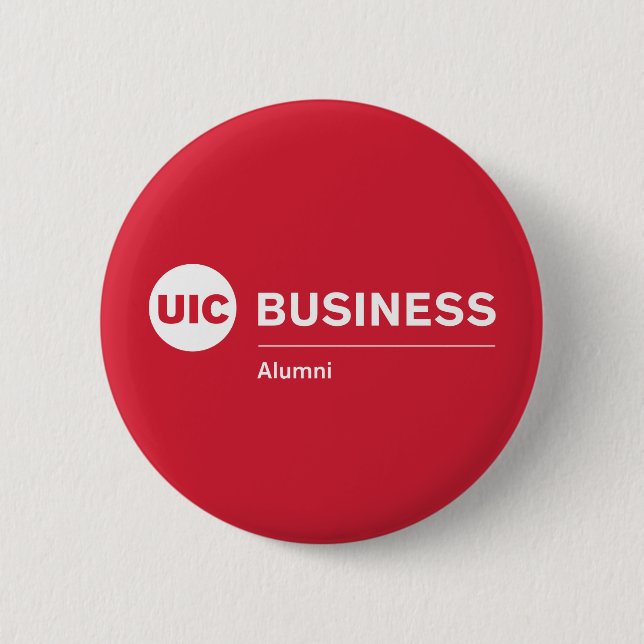 UIC Business Alumni 6 Cm Round Badge (Front)