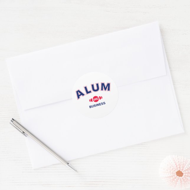 UIC Business Alumni  Classic Round Sticker (Envelope)