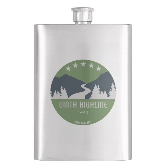 Uinta Highline Trail Utah Hip Flask (Front)