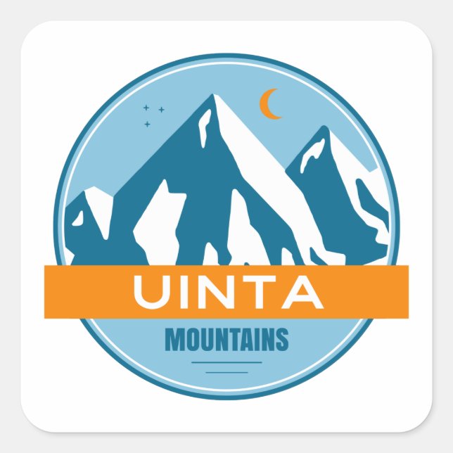 Uinta Mountains Utah Square Sticker (Front)