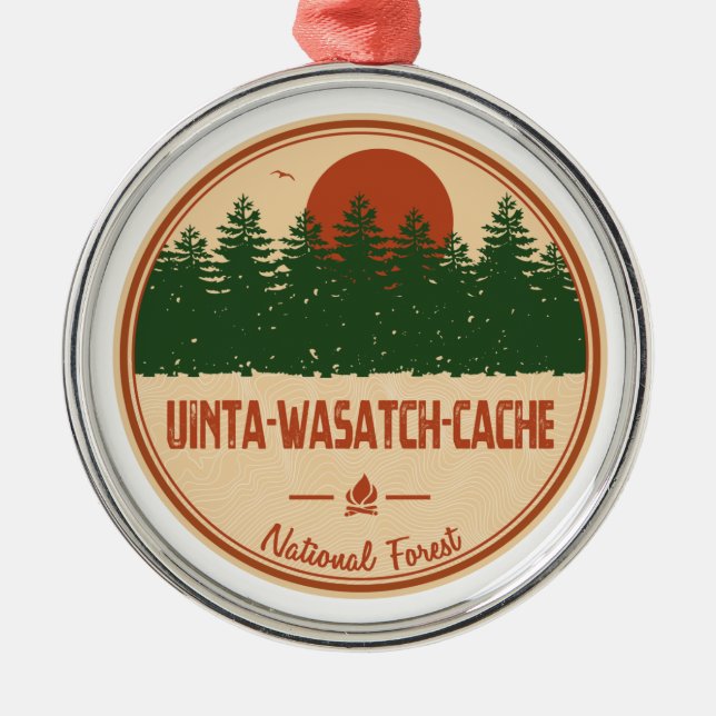 Uinta-Wasatch-Cache National Forest Metal Ornament (Front)