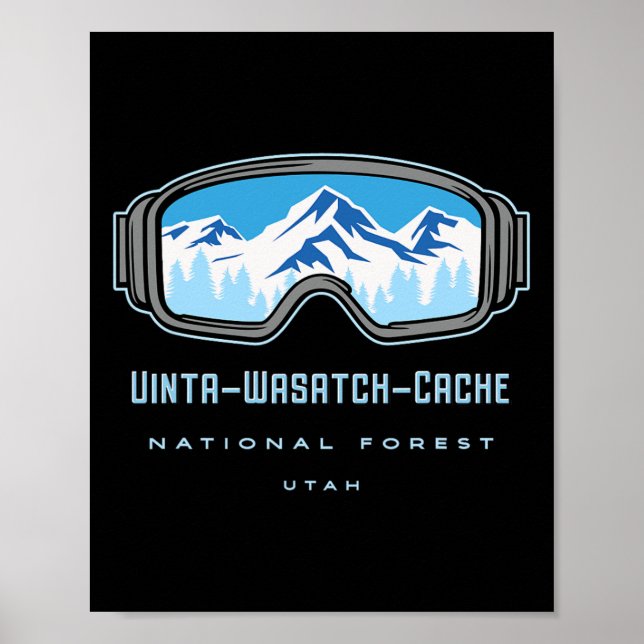 Uinta-wasatch-cache National Forest Utah Snow Ski  Poster (Front)