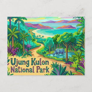 Ujung Kulon National Park Indonesia Postcard