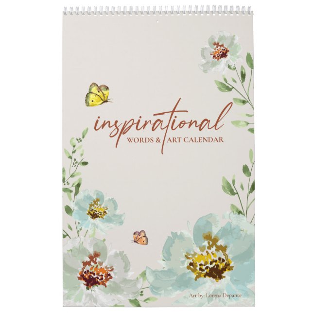 UK 2026 Artist Lorena Depante Quote 12 month  Calendar (Cover)