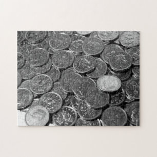 UK 5-pence piece coins Jigsaw Puzzle