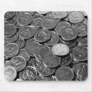 UK 5-pence piece coins Mouse Pad