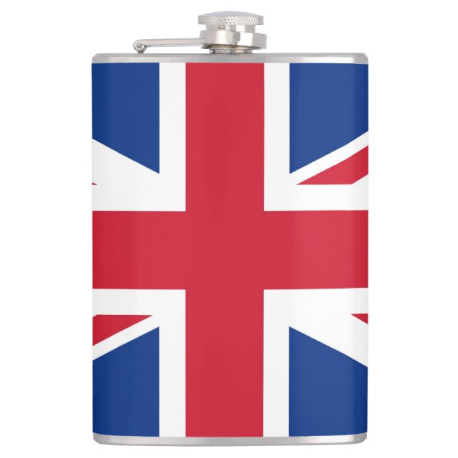 UK Britain Royal Union Jack Flag Hip Flask (Front)