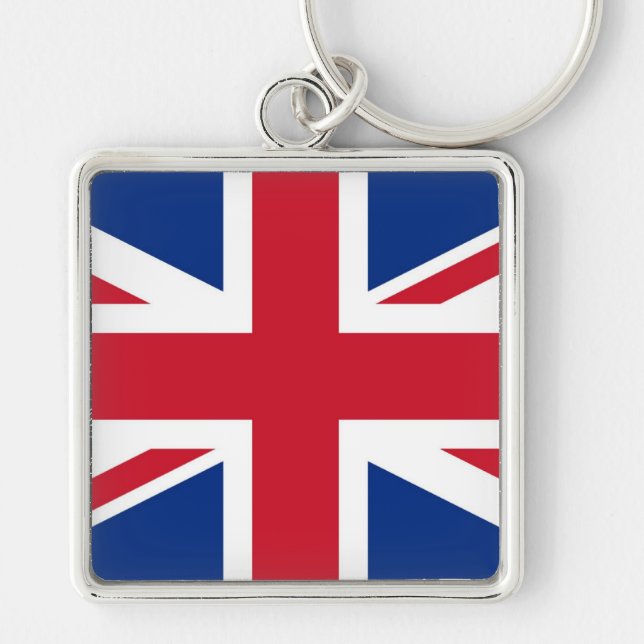 UK Britain Royal Union Jack Flag Key Ring (Front)