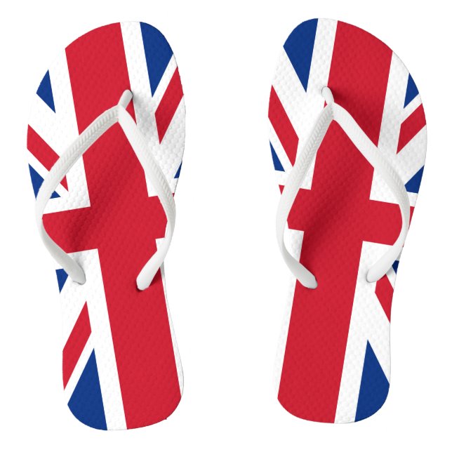 UK Britain Royal Union Jack Flag Thongs (Footbed)