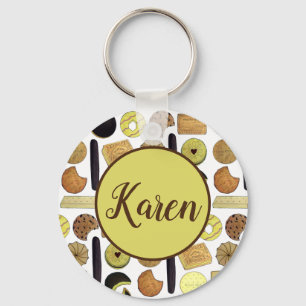 UK British Biscuits Shortbread Rich Tea Digestives Key Ring