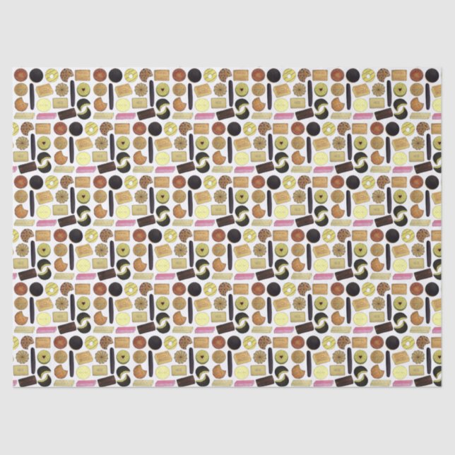 UK British Biscuits Shortbread Rich Tea Digestives Tissue Paper (Front)