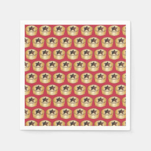 UK British Christmas Fruit Mince Pie Festive Food Napkin