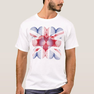 uk British flag heart pride T-Shirt