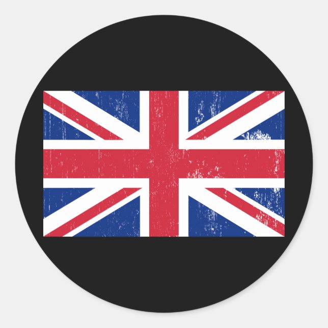 UK British Great Britain England English Flag Classic Round Sticker (Front)