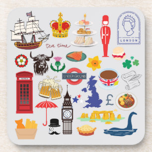 UK British Symbols Coaster