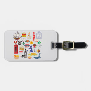 UK British Symbols Luggage Tag